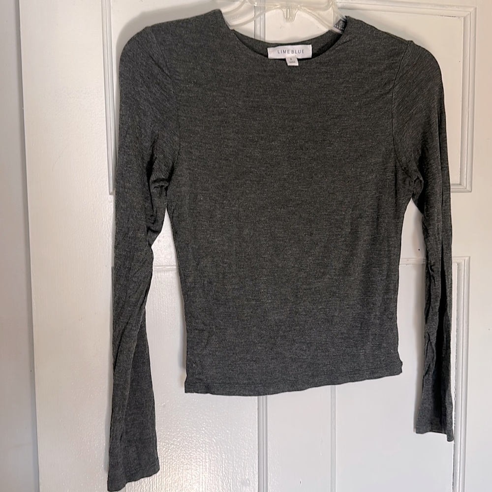 Grey Warm Crop Top